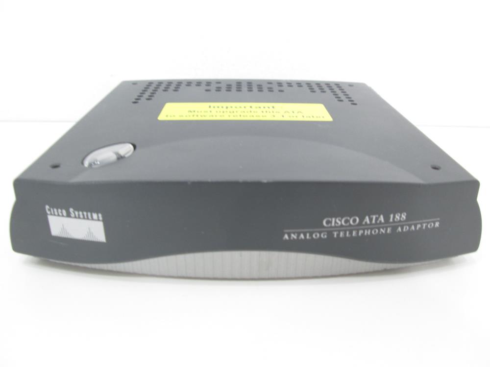 ATA188-I1-A Cisco 2-Ports Analog Telephone Adapter With Switch 600 Ohm Impedance (Refurbished)
