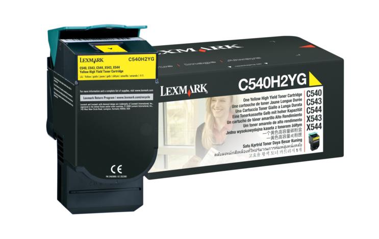 C540H2YG-B2 Lexmark 2000 Page Yellow High Yield Toner Cartridge