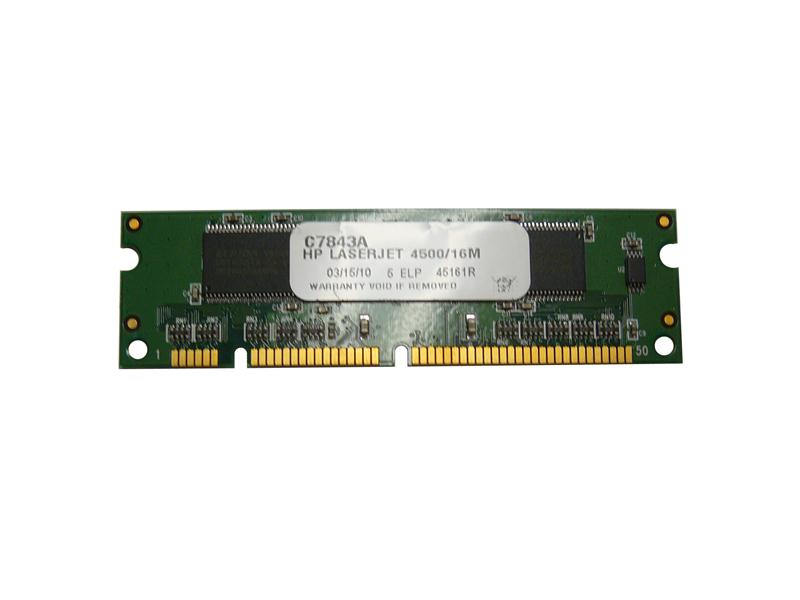 C7843A HP 16MB PC100 100MHz non-ECC Unbuffered 100-Pin DIMM Memory Module for HP LaserJet 4000/5000/8000/8100 Series Printers