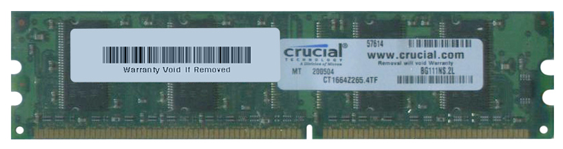 3D-191D277N640-128M 128MB DDR PC2100 Module For Dell Dimension 4500S 1.8G P4 n/a