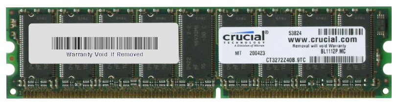 M4L-PC1400ED1D8256M M4L Certified 256MB 400MHz DDR PC3200 ECC CL3 184-Pin Dual Rank x8 DIMM