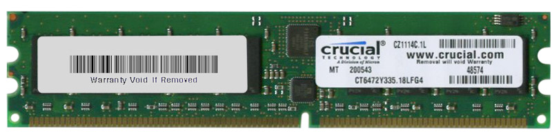 M4L-PC1333D8R25-512 M4L Certified 512MB 333MHz DDR PC2700 Reg ECC CL2.5 184-Pin Dual Rank x8 DIMM