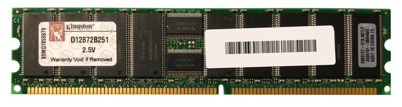 D12872B251 Kingston 1GB PC2100 DDR-266MHz Registered ECC CL2.5 184-Pin DIMM 2.5V Memory Module 5000659, 91.AD343.013, N8102-173
