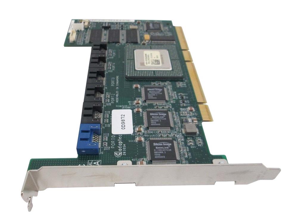 D9872 Dell 64MB Cache 64-bit 6-Ports SATA 1.5Gbps PCI-X RAID Controller Card