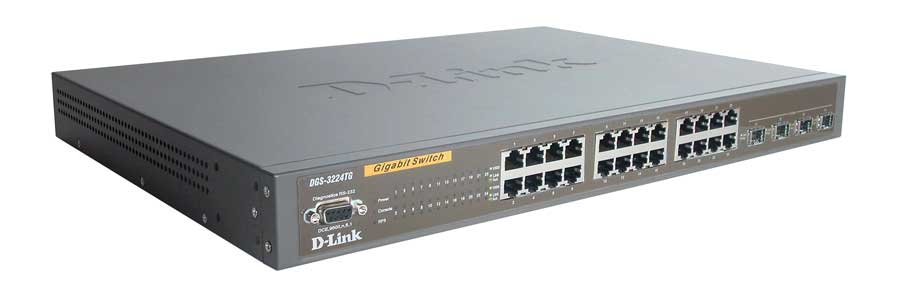 DGS-3224TGR D-Link 24-Ports x 10/ 100/ 1000Base-T Ethernet Switch (Refurbished)