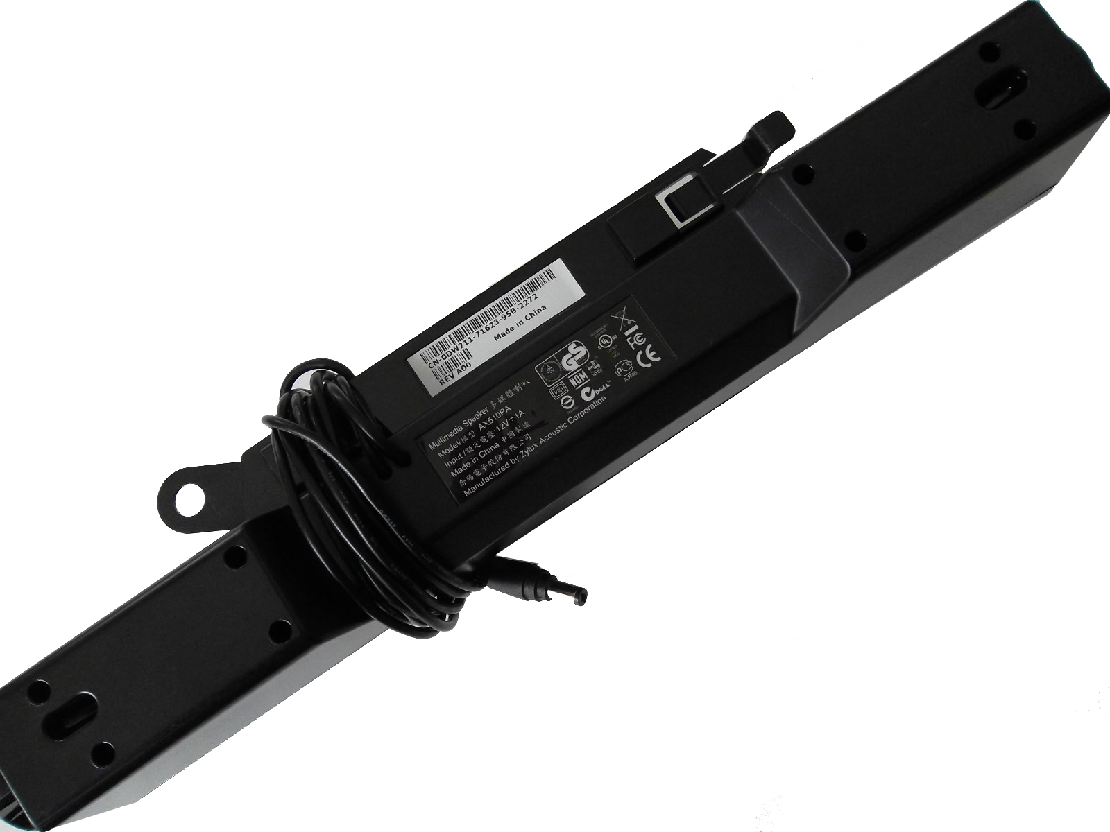 DW711 Dell-IMSourcing AX510PA 2.0 Sound Bar Speaker 10 W RMS Black 135 Hz 20 kHz Lightweight