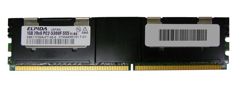 EBE11FD8AJFT-6E-E Elpida 1GB PC2-5300 DDR2-667MHz ECC Fully Buffered CL5 240-Pin DIMM Dual Rank Memory Module