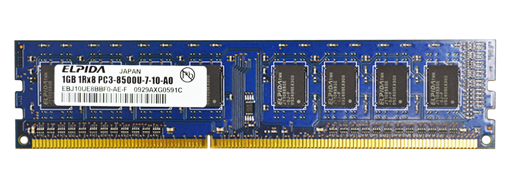 3D-13D343N647974-1G 1GB Module DDR3 PC3-8500 CL=7 non-ECC Unbuffered DDR3-1066 1.5V 128Meg x 64 for Biostar A770E3 Motherboard n/a