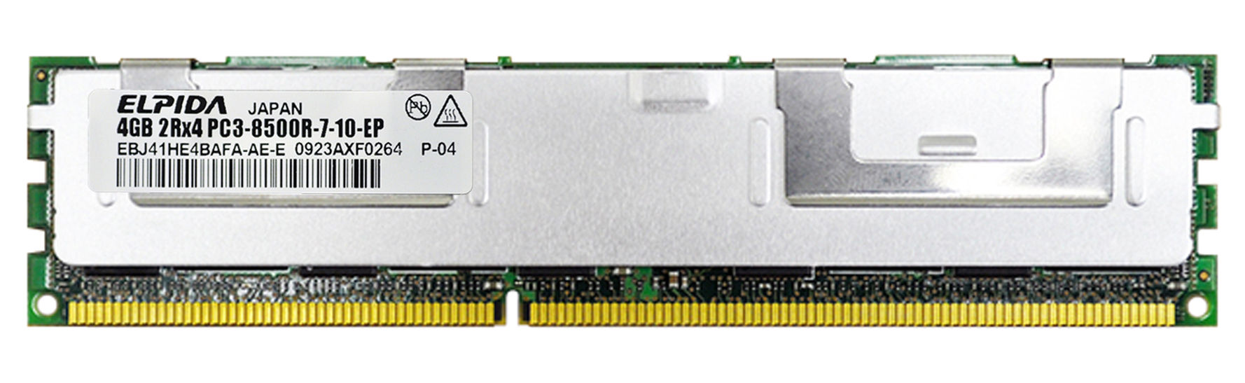 EBJ41HE4BAFA-AE-E Elpida 4GB PC3-8500 DDR3-1066MHz ECC Registered CL7 240-Pin DIMM Dual Rank Memory Module