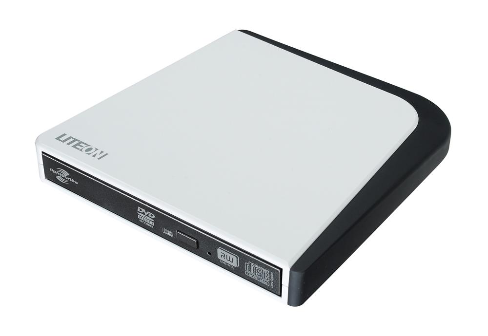 ESAU208 Lite-On 8X LightScribe External Slim DVD Writer Drive (Black/ Burgundy)