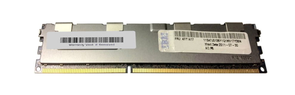 FRU49Y1417 IBM 8GB PC3-8500 DDR3-1066MHz ECC Registered CL7 240-Pin DIMM 1.35V Low Voltage (LV) Low Profile Quad Rank Memory Module