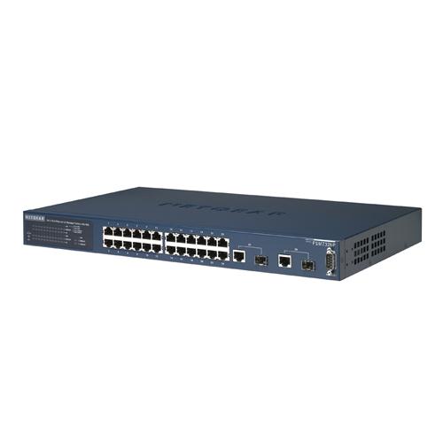 FSM7326PNA NetGear ProSafe 24-Ports 10/100Mbps Level 3 Managed Switch with 2 Gigabit Ports (Refurbished)