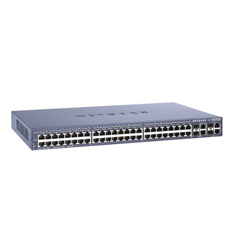 FSM7352SEU NetGear ProSafe 48-Ports 10/100Mbps Layer 3 Managed Stackable Switch with 4 Gigabit Ports (Refurbished)