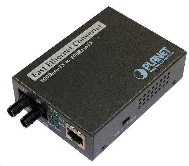 FT-801 Planet Technology 10/100Base-TX to 100Base-FX (ST) Bridge Media Converter LFPT Supported