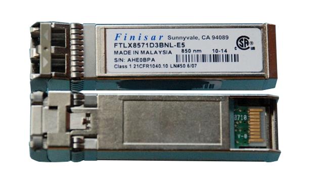 FTLX8571D3BNL-E5 Finisar 10Gbps 10GBase-SR Multi-mode Fiber 300m 850nm Duplex LC Connector SFP+ Transceiver Module