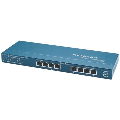 GS108NAR NetGear ProSafe 8-Ports 10/100/1000Mbps Gigabit Ethernet Switch (Refurbished)