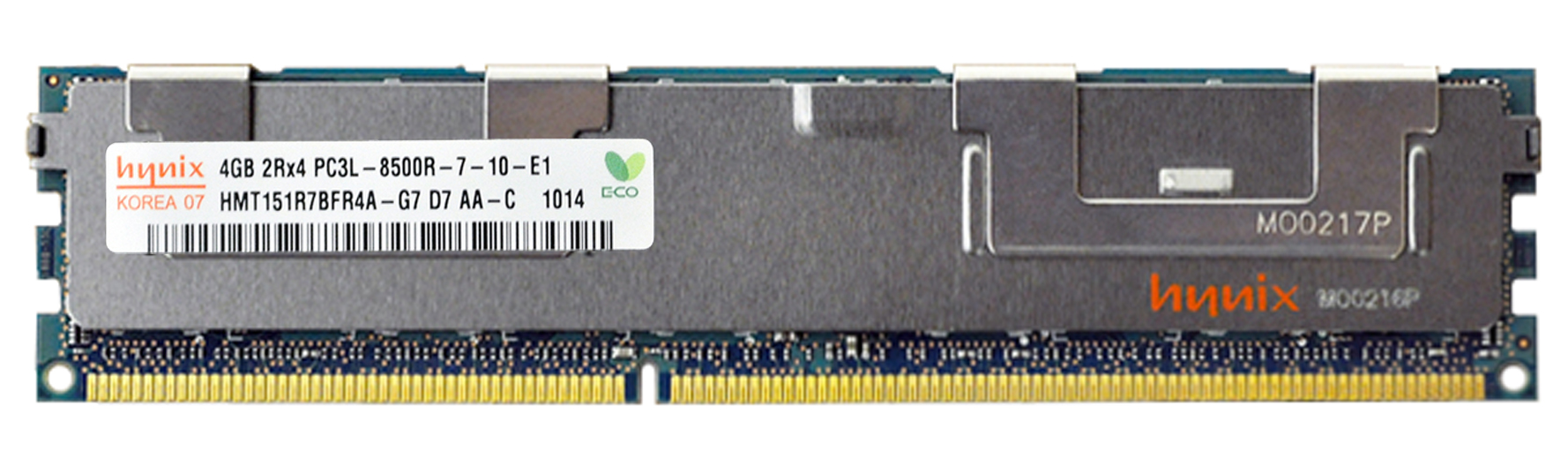 HMT151R7BFR4A-G7D7 Hynix 4GB PC3-8500 DDR3-1066MHz ECC Registered CL7 240-Pin DIMM 1.35V Low Voltage Dual Rank Memory Module