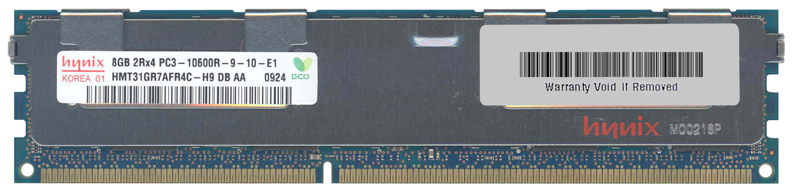 HMT31GR7AFR4C-H9 Hynix 8GB PC3-10600 DDR3-1333MHz ECC Registered CL9 240-Pin DIMM Dual Rank Memory Module