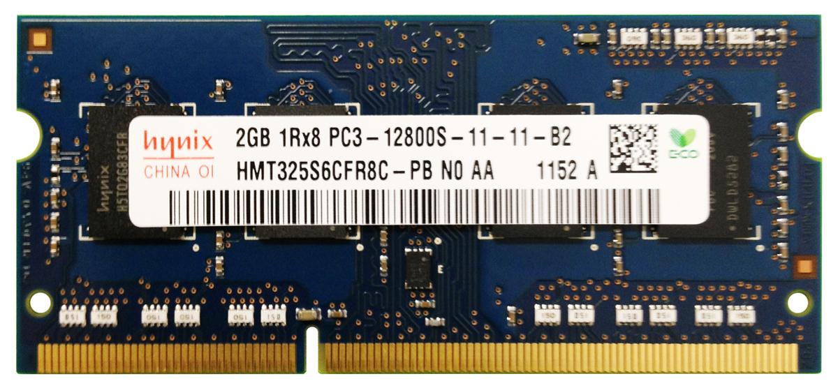 HMT325S6CFR8C-PB Hynix 2GB PC3-12800 DDR3-1600MHz non-ECC Unbuffered CL11 204-Pin SoDimm Single Rank Memory Module