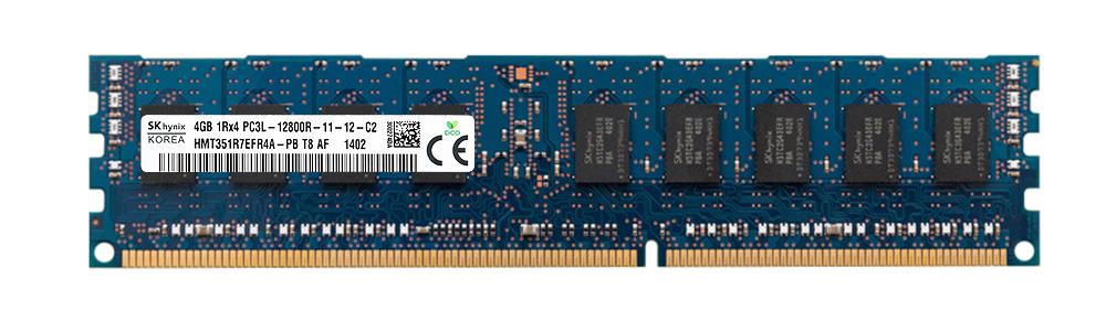 HMT351R7EFR4A-PBT8 Hynix 4GB PC3-12800 DDR3-1600MHz ECC Registered CL11 240-Pin DIMM 1.35V Low Voltage Single Rank Memory Module