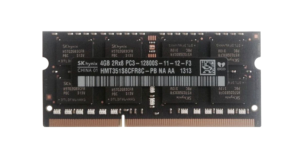 HMT351S6CFR8C-PBNO Hynix 4GB PC3-12800 DDR3-1600MHz non-ECC Unbuffered CL11 204-Pin SoDimm Dual Rank Memory Module