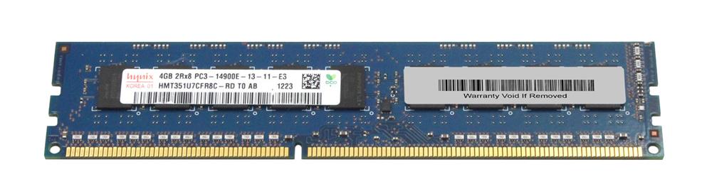 HMT351U7CFR8C-RDT0 Hynix 4GB PC3-14900 DDR3-1866MHz ECC Unbuffered CL13 240-Pin DIMM Dual Rank Memory Module