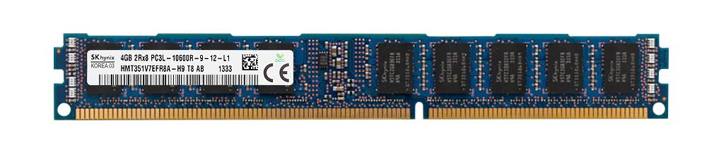 HMT351V7EFR8A-H9T8 Hynix 4GB PC3-10600 DDR3-1333MHz ECC Registered CL9 240-Pin DIMM 1.35V Low Voltage Very Low Profile (VLP) Dual Rank Memory Module