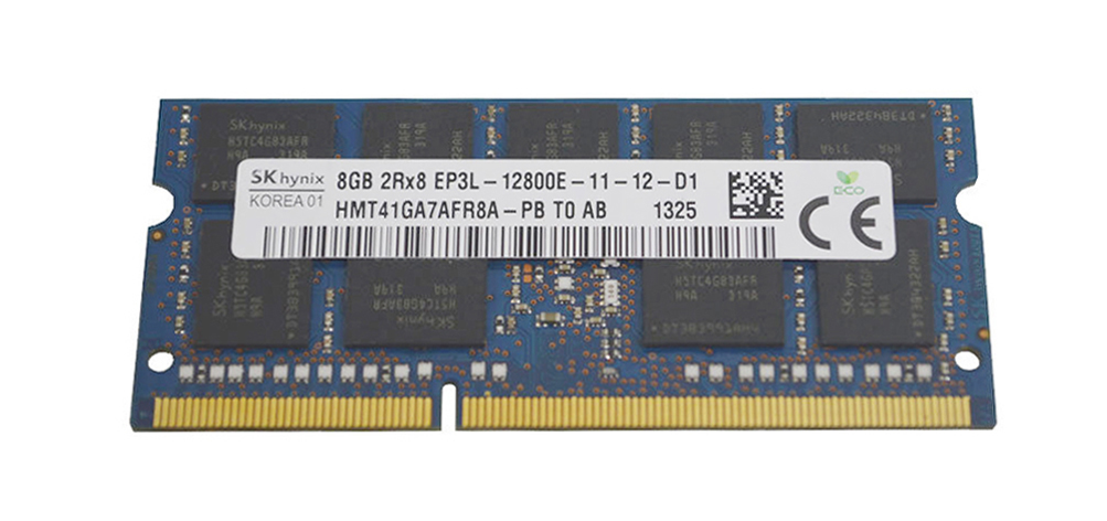 HMT41GA7AFR8A-PB Hynix 8GB PC3-12800 DDR3-1600MHz ECC Unbuffered CL11 204-Pin SoDimm 1.35V Low Voltage Dual Rank Memory Module