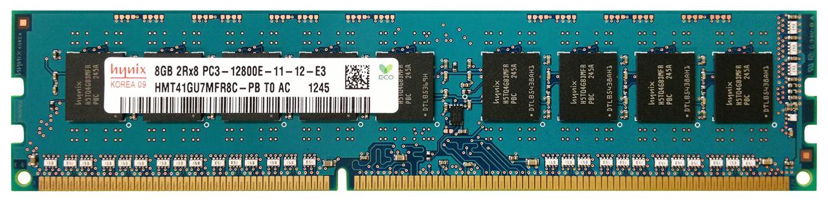 HMT41GU7MFR8C-PB Hynix 8GB PC3-12800 DDR3-1600MHz ECC Unbuffered CL11 240-Pin DIMM Dual Rank Memory Module