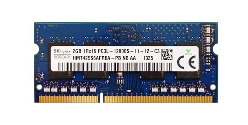 HMT425S6AFR6A-PBN0-AA Hynix 2GB PC3-12800 DDR3-1600MHz non-ECC Unbuffered CL11 204-Pin SoDimm 1.35V Low Voltage Single Rank Memory Module