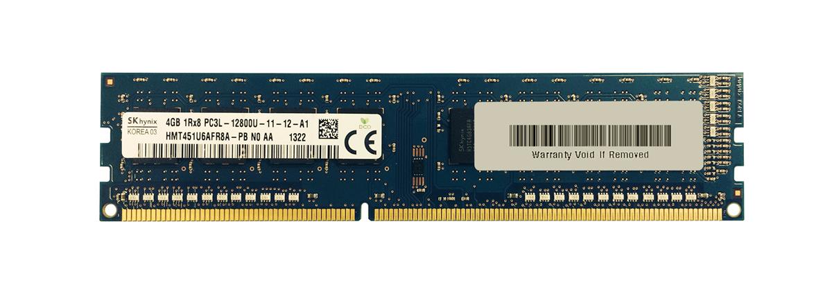 HMT451U6AFR8A-PBN0 Hynix 4GB PC3-12800 DDR3-1600MHz non-ECC Unbuffered CL11 240-Pin DIMM 1.35V Low Voltage Single Rank Memory Module