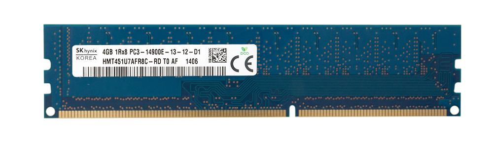 HMT451U7AFR8C-RDT0-AF Hynix 4GB PC3-14900 DDR3-1866MHz ECC Unbuffered CL13 240-Pin DIMM Single Rank Memory Module