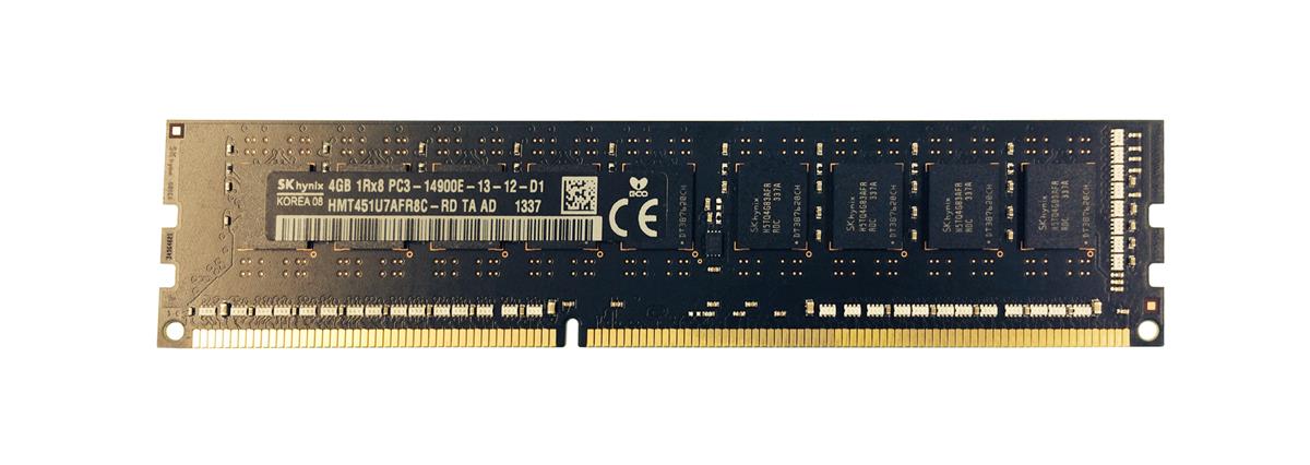 HMT451U7AFR8C-RDTA-AD Hynix 4GB PC3-14900 DDR3-1866MHz ECC Unbuffered CL13 240-Pin DIMM Single Rank Memory Module