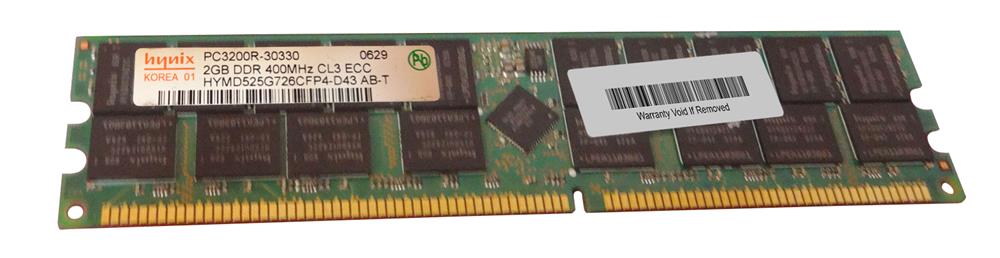 HYMD525G726CFP4-D43-AB-T Hynix 2GB PC3200 DDR-400MHz Registered ECC CL3 184-Pin DIMM 2.5V Dual Rank Memory Module