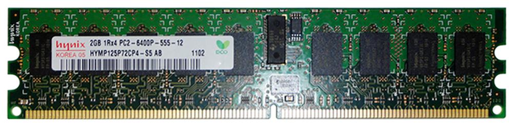 HYMP125P72CP4-S5 Hynix 2GB PC2-6400 DDR2-800MHz ECC Registered CL5 240-Pin DIMM Single Rank Memory Module