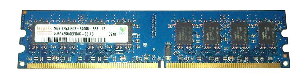 HYMP125U6EFR8C-S6 Hynix 2GB PC2-6400 DDR2-800MHz non-ECC Unbuffered CL6 240-Pin DIMM Dual Rank Memory Module
