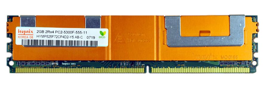 HYMP525F72CP4D2-Y5 Hynix 2GB PC2-5300 DDR2-667MHz ECC Fully Buffered CL5 240-Pin DIMM Dual Rank Memory Module