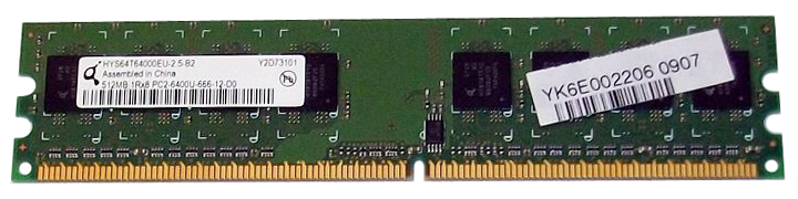 3D-12D283N64506-512M 512MB Module DDR2 PC2-6400 CL=6 non-ECC Unbuffered DDR2-800 1.8V 64Meg x 64 for Acer Aspire X1200 AX1200-U1640A n/a