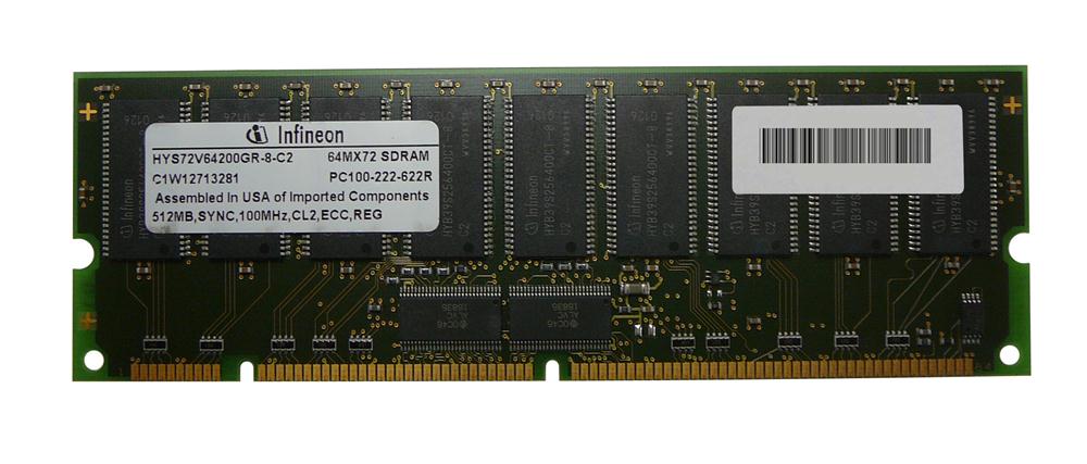 20L0249PE Edge Memory 512MB PC100 100MHz ECC Registered CL2 168-Pin DIMM Memory Module for NETSRVR LXr 8500