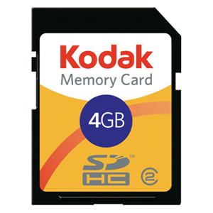 KSD4GBPSBNA Lexar Kodak 4GB Class 2 SDHC Flash Memory Card