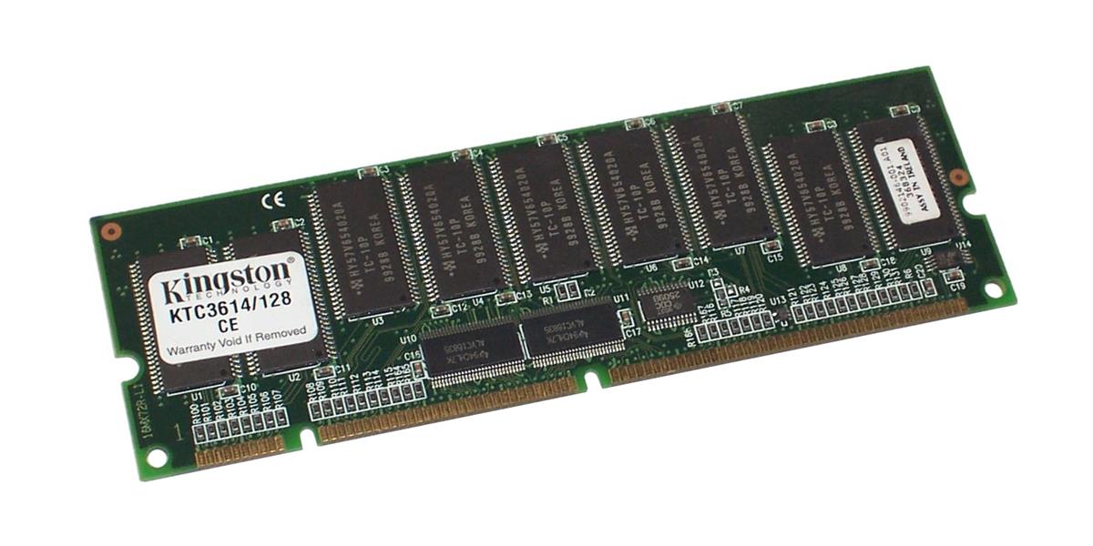 KTC3614/128 Kingston 128MB PC100 100MHz ECC Registered CL2 168-Pin DIMM Memory Module