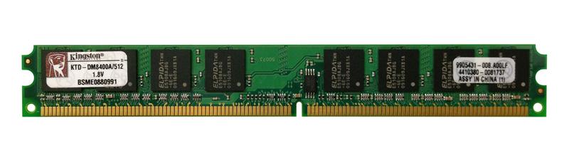 KTD-DM8400A/512 Kingston 512MB PC2-4200 DDR2-533MHz non-ECC Unbuffered CL4 240-Pin DIMM Memory Module A0375067, A0375070, A0498619, A0498621