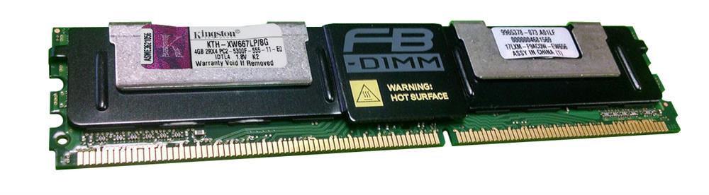 KTH-XW667LP/8G Kingston 8GB Kit (2 X 4GB) PC2-5300 DDR2-667MHz ECC Fully Buffered CL5 240-Pin DIMM 1.55V Low Voltage Memory for HP/Compaq 466440-B21