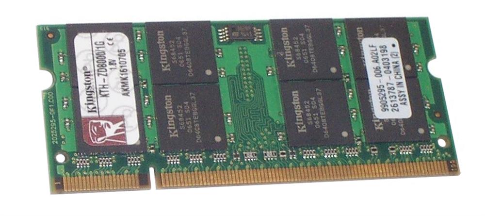 KTH-ZD8000A/1G Kingston 1GB PC2-4200 DDR2-533MHz non-ECC Unbuffered CL4 200-Pin SoDimm Memory Module for HP/Compaq 373121-001, 385822-001, 407767-001, PE832A, PE832UT