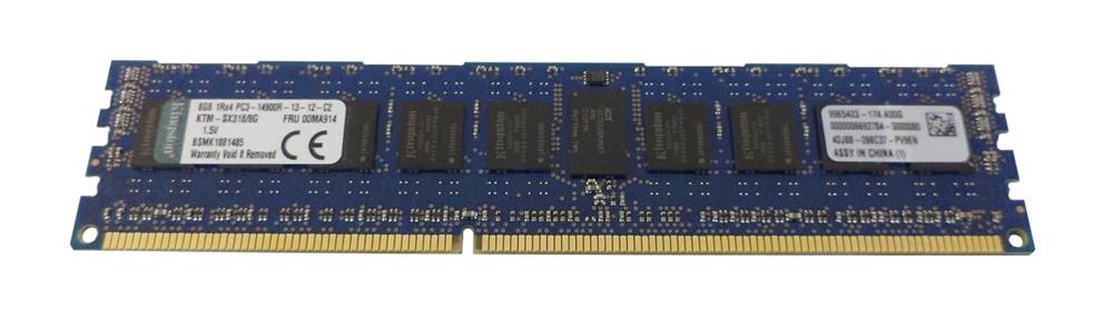 KTM-SX318/8G Kingston 8GB PC3-14900 DDR3-1866MHz ECC Registered CL13 240-Pin DIMM Memory Module 00D5032
