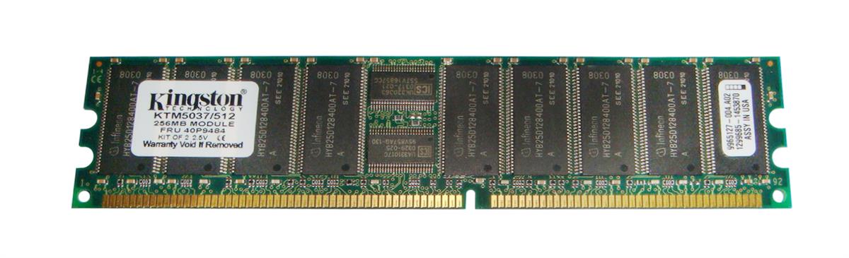 KTM5037/512 Kingston 512MB Kit (2 X 256MB) PC2100 DDR-266MHz Registered ECC CL2.5 184-Pin DIMM 2.5V Memory for IBM 09N4306 (2PCS), 33L5037 (2PCS), FRU 40P9484