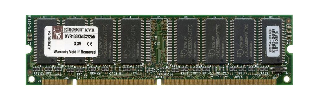 KVR133X64C2/256 Kingston 256MB PC133 133MHz non-ECC Unbuffered CL3 168-Pin DIMM Memory Module