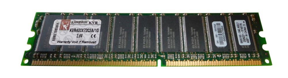 KVR400X72C3A/1G Kingston 1GB PC3200 DDR-400MHz ECC Unbuffered CL3 184-Pin DIMM Memory Module