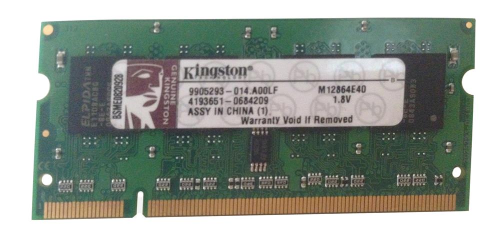 M12864E40 Kingston 1GB PC2-4200 DDR2-533MHz non-ECC Unbuffered CL4 200-Pin SoDimm Memory Module CF-BA731024, CF-WMBA501G, LC.MEM01.008