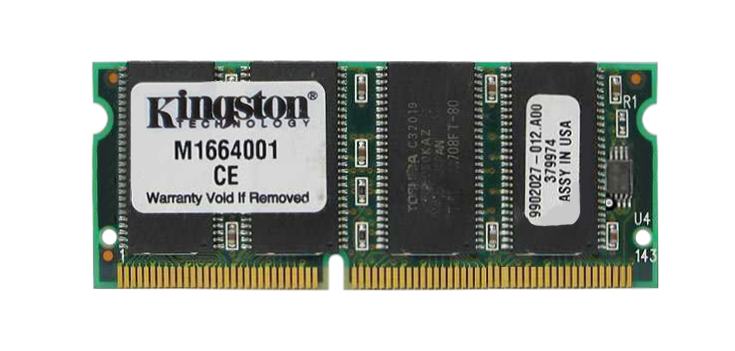 M1664001 Kingston 128MB PC66 66MHz non-ECC Unbuffered 144-Pin SoDimm Memory Module For Sony VAIO PCG-748/PCG-818/PCG-812